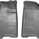 Husky Liners Weatherbeater Floor Mats | Fits 2011-2020 Toyota Sienna (7 & 8 Passenger Models) | Front Row, 2-pc Grey - 18852
