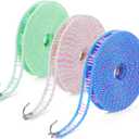 3-Pack Windproof Clothesline with Hooks  Super Strong and Durable, PE Material, 16ft  Ideal for Indoor/Outdoor Use & Travel