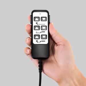 Richmat 6 Button 5 Pin Adjustable Bed Remote Control Replacement,Wired Handset Switch with 59" Power Cord, Head and Foot Section Recline (6 Buttons)