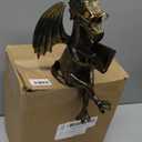Dragon Reading Book Statue Figurine Sculpture, Dragon Mini Cute Small Creative Ornament for Garden Bookshelf Adult Shelf Home Desktop Outdoor Landscaping Housewarming Decorations, with Gift Eyeglass