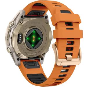 20mm Silicone Watch Bands Compatible for Garmin Fenix 8 43mm/ Fenix 7S Pro/7S/ Fenix 6S Pro/6S/ Fenix 5S Plus/5S, Quickfit Rose Gold Buckle Soft Strap garmin epix 2 42mm Women Men