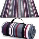 Oversize Picnic Blankets with Foldable, Waterproof Blanket Made of PEVA for Camping,Park, Beach,Grass,Outdoor(60"*80") (RED-White, 60"X80")