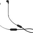 JBL Tune 215 - Bluetooth Wireless in-Ear Headphones with 3-Button Mic/Remote and Flat Cable - Black, Small