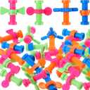 24 Pieces Sensory Fidget Toys Pencil Fidgets Plastic Pencil Topper Colorful Fidget Pen Flipper Pencils Top Fidgets for ADHD, Autism, Anxiety & Stress Relief Special Education Needs Classroom