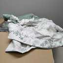 Bedsure King Comforter Set - Green Bed Set, 3 Pieces Cute Floral Bedding, 1 Soft Reversible Botanical Flowers Comforter and 2 Pillow Shams