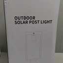 Solar Lamp Post Light Outdoor WaterproofSolar Outdoor Post Light with 3.5in Pier Mount BaseMatte Black