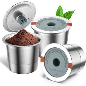 RETHONE Reusable K Cups for Keurig:Refillable K Cups Coffee Pods for Keurig 1.0 & 2.0 Coffee Machine,Stainless Steel Coffee Filters-SUS 304, Easy to Clean,Lid-Body Tight Seal