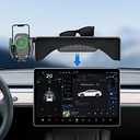 Topfit for Tesla Model 3 Y Monitor Magnetic Phone Mount and Sunglasses case Fixed Clip Safety Car Cell Phone Holder Stand for Tesla Accessories 2017-2024