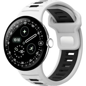 Sport Band Compatible with Google Pixel Watch 4/3 45mm, Soft Silicone Breathable Waterproof Replacement Strap for Google Pixel Watch 4 3 (45mm)
