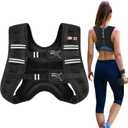 Weighted Vest Woman - 25lb Womens Weight Vest for Walking, Strength Training Weight Vests for Men, Reflective Stripe Fitness Vest for Workout Running Jogging