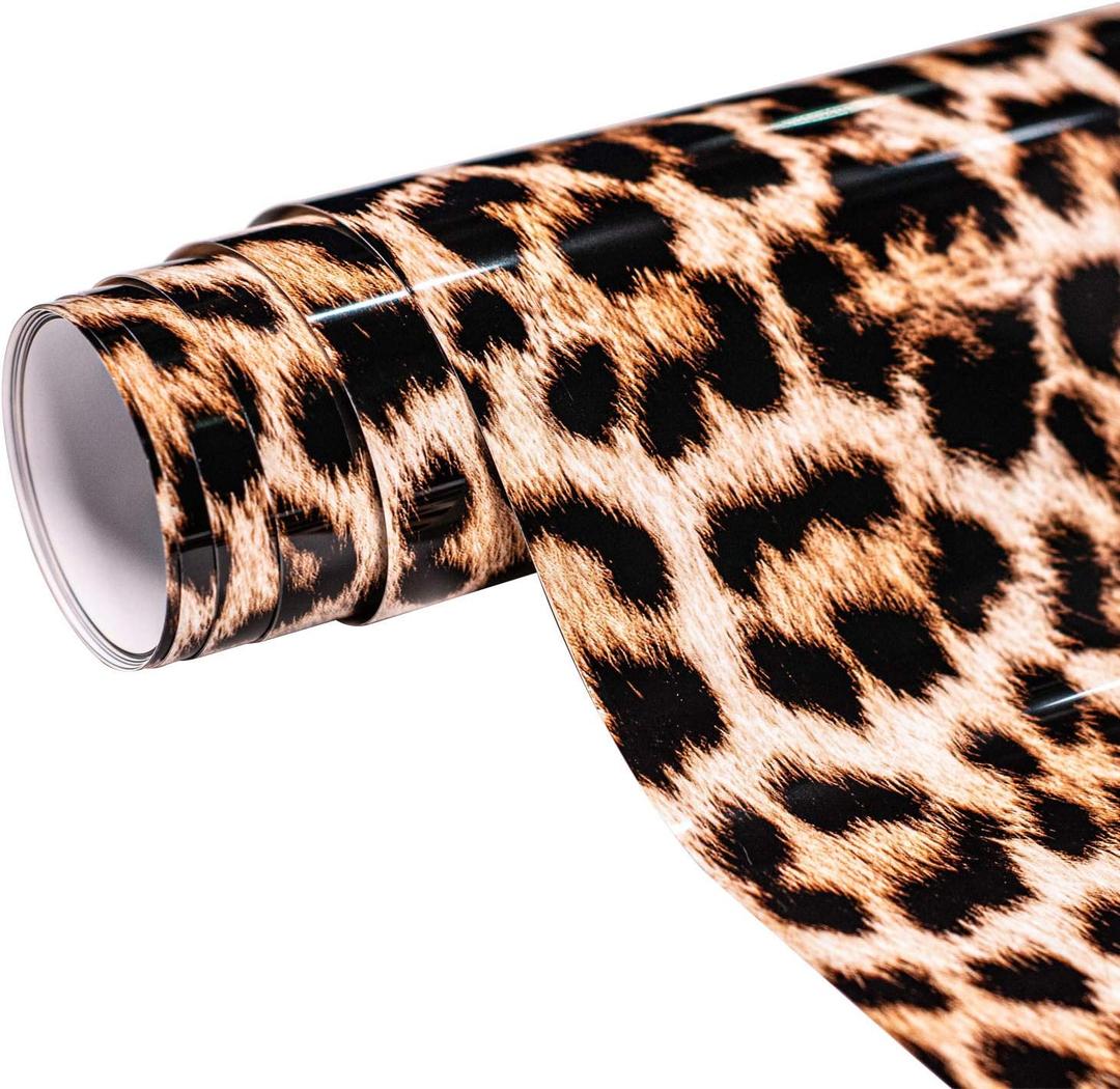 Leopard Print Heat Transfer Vinyl HTV Roll 10''x 5 FT,Iron-On PU Adhesive Vinyl for T-Shirts,Cheetah Pattern HTV Compatible with All Cutters (Leopard Print) Leopard Print Heat Transfer Vinyl HTV Roll 10''x 5 FT,Iron-On PU Adhesive Vinyl for T-Shirts,Cheetah Pattern HTV Compatible with All Cutters (Leopard Print)