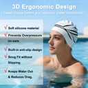 Extra Large Silicone Swim Cap for Long Hair - Odor-Free with 3D Ear Protection, Non-Slip Ultimate Fit for Women & Men Adults