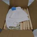 Teepee Tent for Kids with Inflatable Airbed, String Lights, Balloons, Pump, Washable Slumber Party Tent Indoor Outdoor for Girls Boys, Children Tipi Playhouse for Playtime and Sleepover (1 Pack, White)