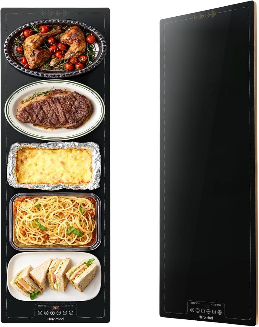 Electric Warming Tray, Extra Large Food Warming Mats with Temp-Settings & Timmer, Buffet Warming Tray for Parties, Sabbath, Holiday Parties, Warming Stove (XXL(40 * 14"))