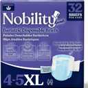 4-5xl Adult Diapers for Women and Men - Case of 32 Bariatric Disposable Briefs with Tabs and Stretchable Side Panels - 100% Breathable with Maximum Absorbency, White