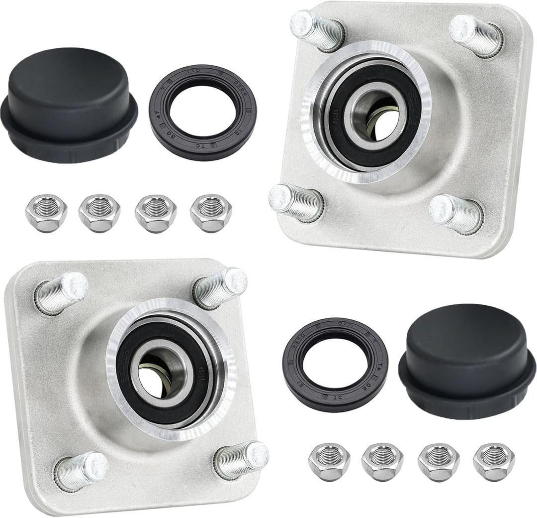 Golf Cart Front Wheel Hub Assembly for Yamaha G2/G8/G9/G14/G16/G19/G22/G29 Drive, Replace OEM#JG5-WF511-10-00,JG5-WF511-00