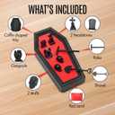 Coffin Zen Garden with Red Sand - Unique Mini Therapy Zen Garden Kit for Desk - Spooky Goth Valentines Halloween Decor Sand Garden with Skulls for Home and Office - Witchy Gifts for Women