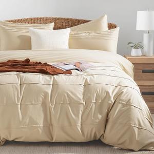 NEXHOME PRO 100% Organic Cotton Duvet Cover Queen, Linen Like Pleated Textured Duvet Cover Set Yellow Tan, 3pc Bedding Set with Zipper Closure, Soft, Lightweight and Breathable(90"x90", No Comforter) NEXHOME PRO 100% Organic Cotton Duvet Cover Queen, Linen Like Pleated Textured Duvet Cover Set Yellow Tan, 3pc Bedding Set with Zipper Closure, Soft, Lightweight and Breathable(90"x90", No Comforter)
