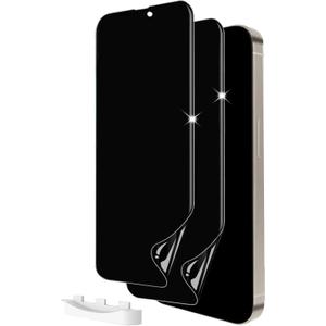2 Pack Privacy Screen Protector for iPhone 15 Pro Max 6.7 Inch, Anti Spy Flexible TPU Film for iPhone 15 Pro Max Accessories [Not Glass], Case Friendly, Touch Sensitive