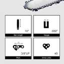 10 Inch Chainsaw Chain,3/8"LP Pitch,0.050" Gauge 40 Drive Links Fits for Remington, Worx, Craftsman and More(3chains)