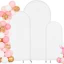 VEVOR Arch Backdrop Stand, Set of 3, 6/5/4 ft, Stable Structure, Easy Assembly, Gold Metal Arch Backdrop Stand with Cover, for Wedding, Birthday Party, Graduation, Celebration, and Ceremony Decoration