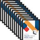 Relx 12 Pcs 8.5 x 11'' Self-Adhesive Magnetic Wall Signs Holder Magnetic Picture Frame Document Holder Wall & Window Adhesive Frames for Office Home Store Restaurant