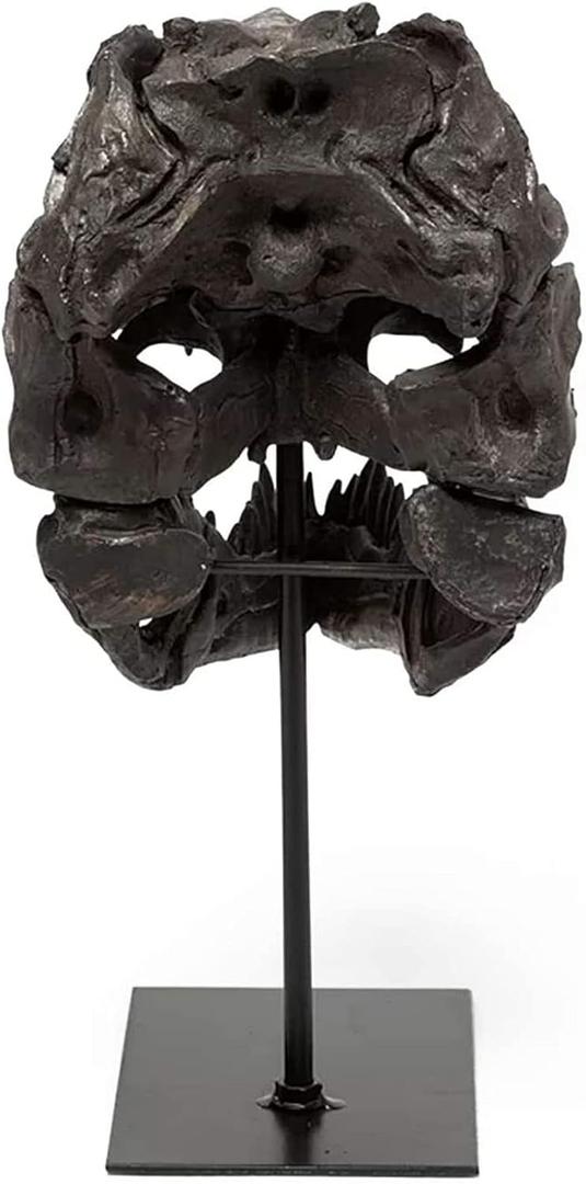 Dinosaur Statue Gothic Home Decor Resin Skull Sculptures for Living Room Office TV Cabinet Wine Cabinet Holiday Birthday Gift (Small)