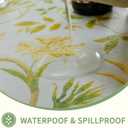 Rectangle Picnic Table Cloth, Elastic Waterproof Fitted Vinyl Tablecloths for 4 Foot Tables, Wipeable Flannel Backed Table Covers for Dining, Camping, Outdoor(Leaves,24"x48")