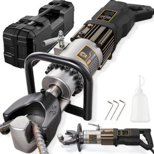 [Upgraded Version] Electric Rebar Bender with Brushless Motor, Bending up to 5/8 Inch 16mm #5 Rebar, Bend Angle 0-130°, 1100W Portable Hydraulic Rebar Bender Tool, Handheld Rebar Bender Machine, 110V