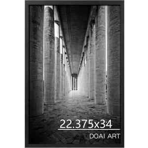 DOAI ART 22.375x34 Poster Frame Black, Poster Frames 22.375 x 34 inches, 22.375x34 1Pack