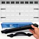 Premium Quality & Strong Magnetic Garage Door Decorative Hardware - Set of 2 Handles + 4 Hinges - Faux Garage Door Accents Kit for Curb Appeal No Installation Needed Will Never Fall Off