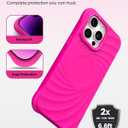 ORNARTO Vortuxe for iPhone 14 Pro Max Case 6.7" | 2X MIL-STD Drop Protection | Compatible with MagSafe | Sleek Aesthetic Liquid Silicone Phone Cover - Hot Pink