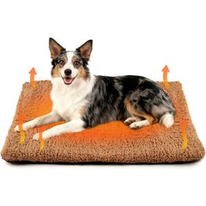 PatiencET Self Warming Cat Bed for Indoor Cats 24'' x 60'' - Cozy Fleece Heating Pad, Non-Electric Thermal Mat for Small Pets, Washable Soft Cushion for Winter Comfort and Warmth Khaki