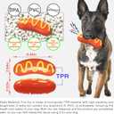Dog Toys Chewers,Dog Chew Toy for Aggressive Chewers Hotdog,Squeaky Dog Toy Interactive (Red Hotdog)