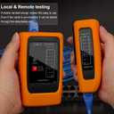Network Cable Tester with PoE Detection, RJ45/RJ11 Ethernet & Telephone Cable Tester with Silicone Protective Case & Auto Power-Off