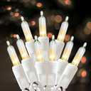 Christmas Lights 100 Count Clear Christmas Tree String Lights with White Wire for Outdoor Indoor Christmas Decorations Wedding Decorations Valentines Day Decor,UL Certified (21feet) (21ft)