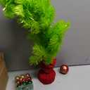 2 FT Gringchs Christmas Tree Decorations, Bendable Lime Green Table Top Christmas Tree with Mini Ball Ornaments, Artificial Whimsical Decor for Home Office Holiday Party