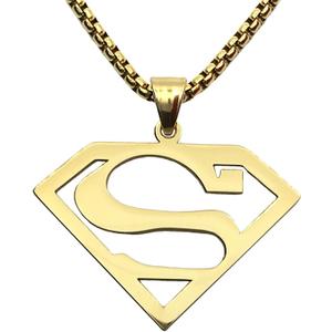Tapp Collections Stainless Steel Superhero Pendant Necklace