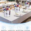 12 Pcs Plastic Ice Bucket Clear Flower Vases 6L Large Champagne Beer Buckets Classic Transparent Wine Chiller Tub Portable Wine Cooler Bucket Multipurpose Trash Can Wastebasket for Party Bar Kitchen