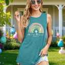 Easter Shirts for Women Easter Christian Tee a Lot Can Happen in Three Days Casual Sleeveless Tank Tops (Blue, S)