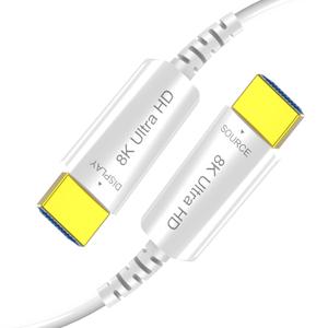 8K Fiber Optic HDMI Cable 30 FT, 8K@60Hz 4K@240Hz, Thin Extra Long HDMI Cable 48Gbps Ultra High Speed, Dynamic HDR, eARC, HDCP 2.2&2.3, 3D, Compatible for PS4/5/Xbox/TV/Laptop/Monitor
