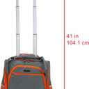 Rockland Melrose Upright Wheeled Underseater Carry-On Luggage, Charcoal, 15 inch