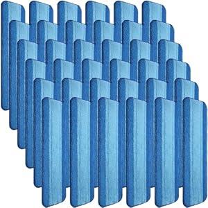 Gandeer 40 Pieces Microfiber Cleaning Pads Compatible with Bona Mop Reusable 18 Inch Mop Replacement Pads Washable Microfiber Mop Pads Refills Replacement Mop Heads for Floor Cleaning