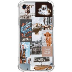 Cowboy Cowgirl Case for iPhone 7/8/SE,Western Natural Scenery Case for Women Men,Soft TPU Bumper Case for iPhone 7/8/SE