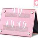 EooCoo Case Compatible with MacBook Air 13 inch 2026 2025-2022 Release M4 M3 M2 A3240 A3113 A2681, Glitter Hard Shell&Keyboard Skin Cover&Screen Protector for Mac Air 13.6 inch Case, Sparkly Pink