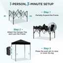 EAGLE PEAK 6x4 Instant Pop Up Canopy Tent, Black, No Wall