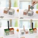 ELLDOO 2 Pack Sugar Packet Holder, Acrylic Sugar Bowl for Restaurant, Tea Bag Organizer, Coffee Stirrers Straws Small Condiments Packet Holder, Sugar Caddy Dispenser for Countertop Coffee Bar