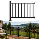 Deck Railing Kit, 36 in H x 4 ft W Porch Railing with Post