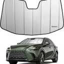 Custom Fit 2023-2026 RX Windshield Sun Shade for Lexus RX 2023 2024 2025 2026 - Upgraded 6-Layer Triple Laminate Core Front Window Shade - Accordion Folding Design with Storage Bag