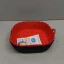 2-Pack Square Silicone Air Fryer Liners Pot, 8-Inch Reusable Inserts for 47QT Air Fryers, Food-Safe Oven Accessories